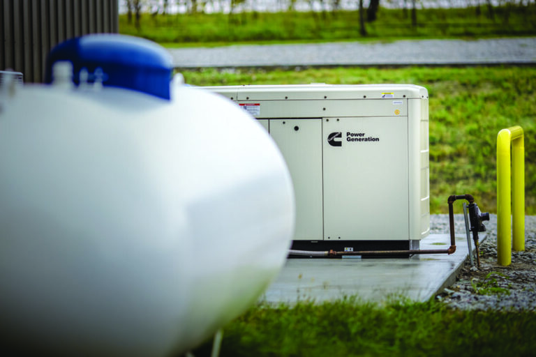 propane standby generators installed for emergency backup