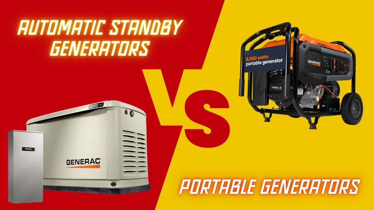 Automatic Standby Generators vs. Portable Generators An infographic comparing fuel costs and maintenance costs between standby and portable generators to help many homeowners make an informed investment decision.